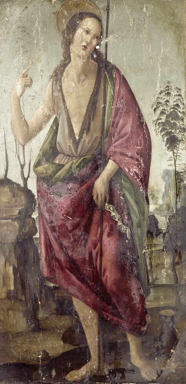 døperen Johannes av Francesco Botticini (attributed to)