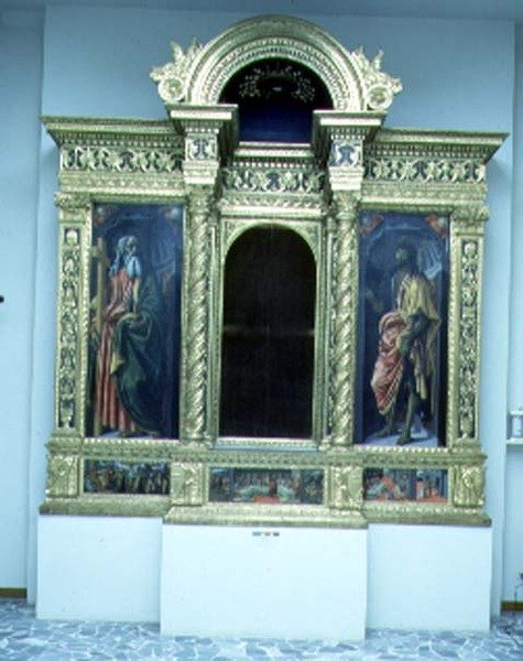 Sakramentenes tabernakel, ca. 1484-6 (tempera på panel) (se også 94758-9) av Francesco Botticini