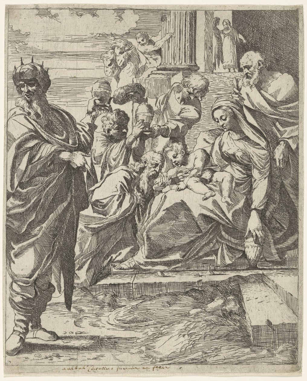 Tilbedelse av kongene av Francesco Brizio (attributed to)