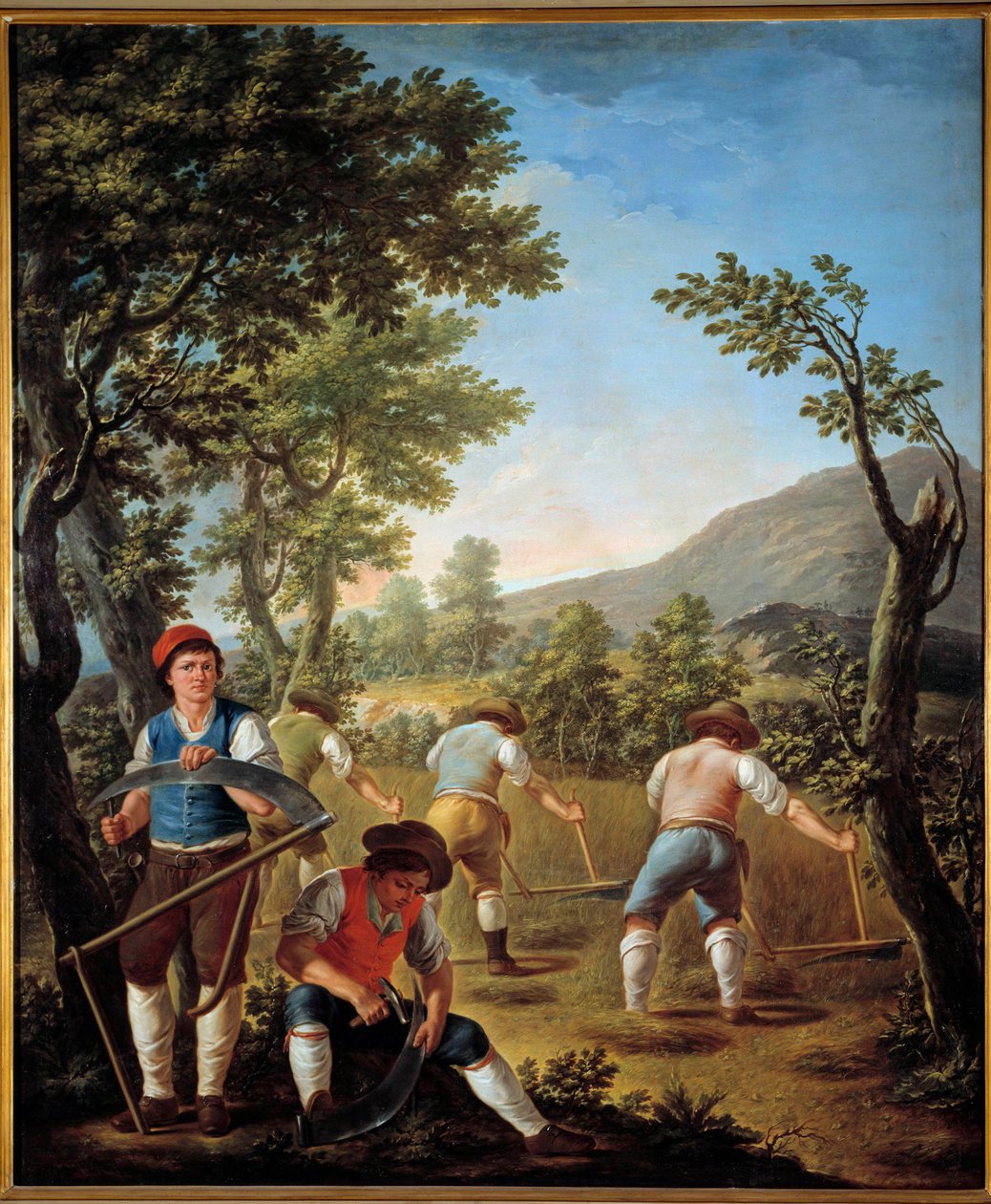 Harvest eller sommermaleri av Francesco Celebrano (1729-1814) 1789 Casete, Royal Palace av Francesco Celebrano