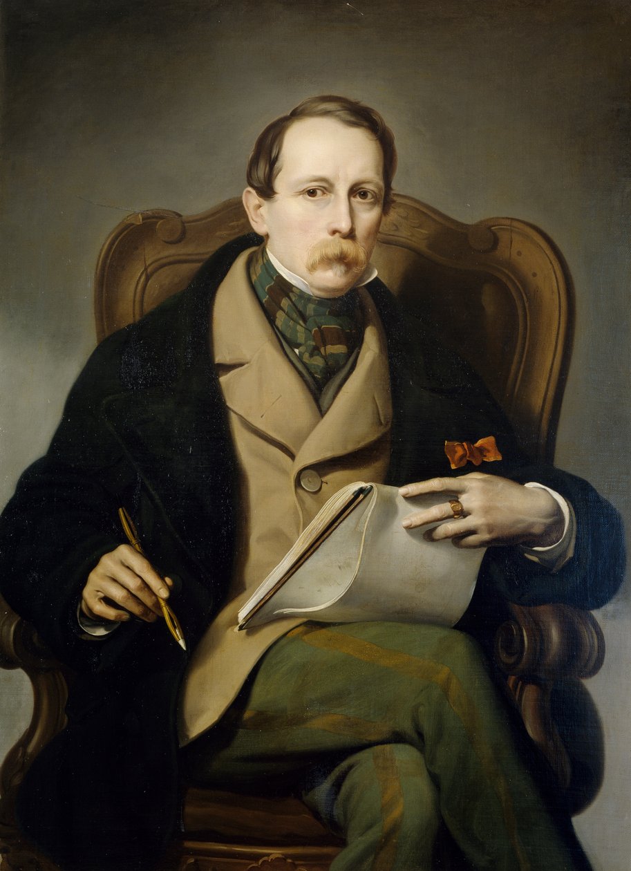 Selvportrett, av Francis Coghetti (1802-1875) av Francesco Coghetti