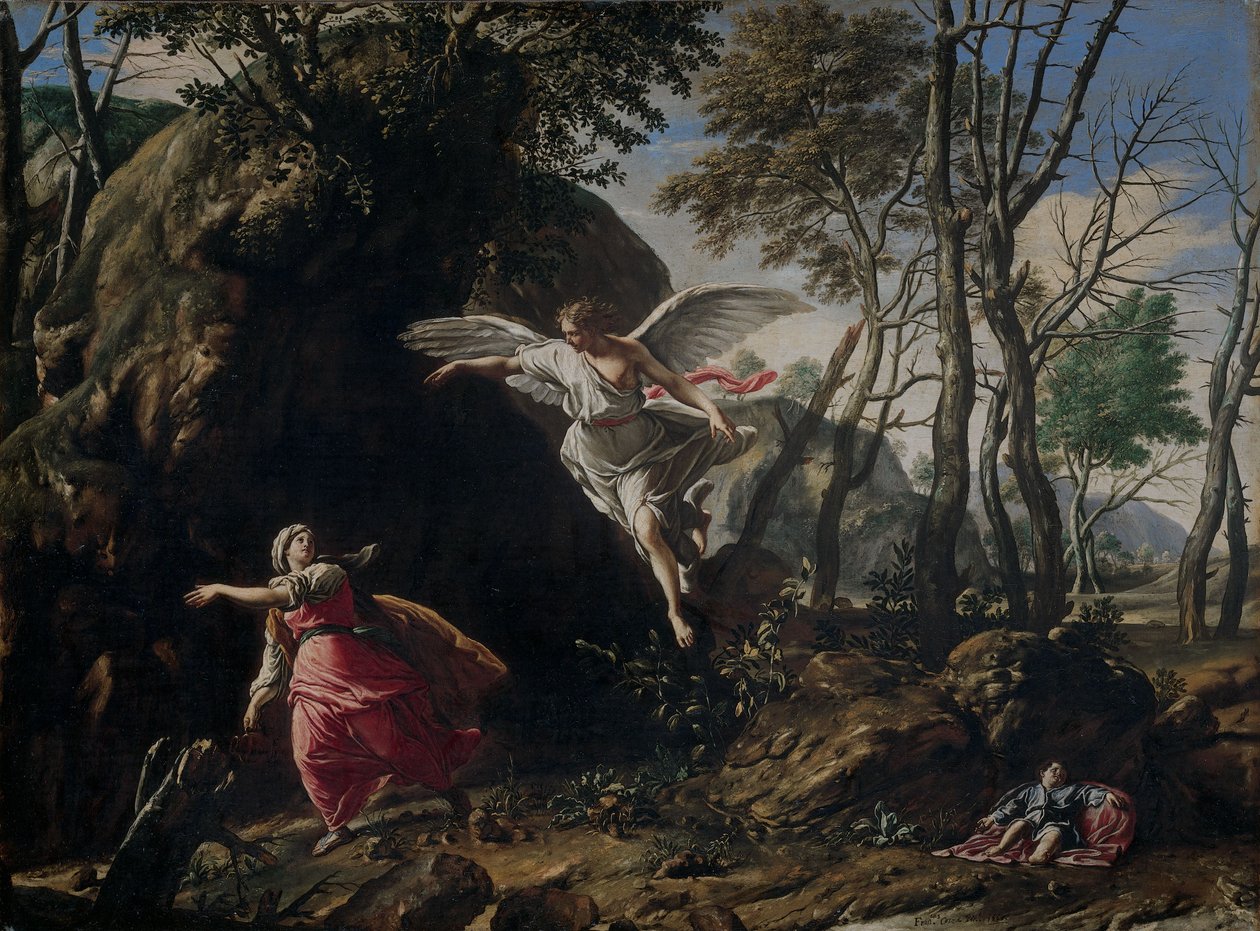 Hagar og Ismael i ødemarken av Francesco Cozza