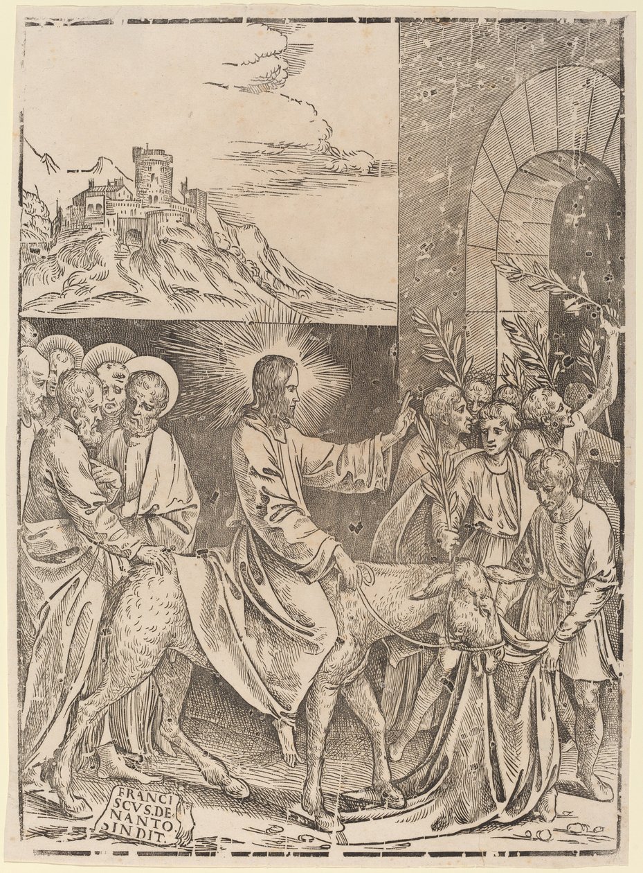 Kristi inntog i Jerusalem av Francesco Denanto