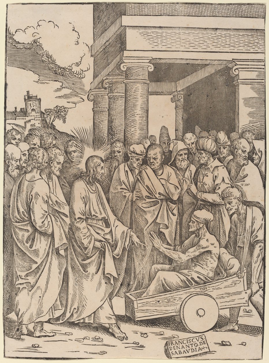 Oppreisningen av Lasarus av Francesco Denanto