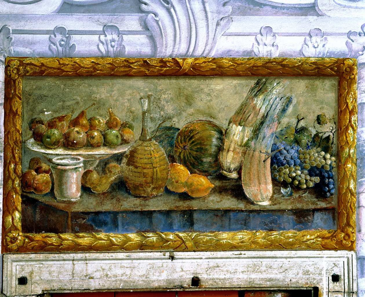 Stilleben med tistler (fresco) av Francesco Ferrari