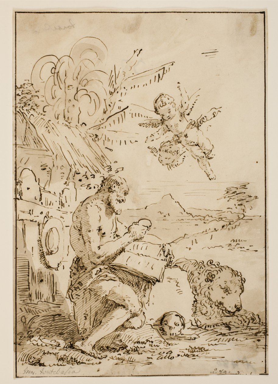 St Hieronymus i villmarken av Francesco Fontebasso