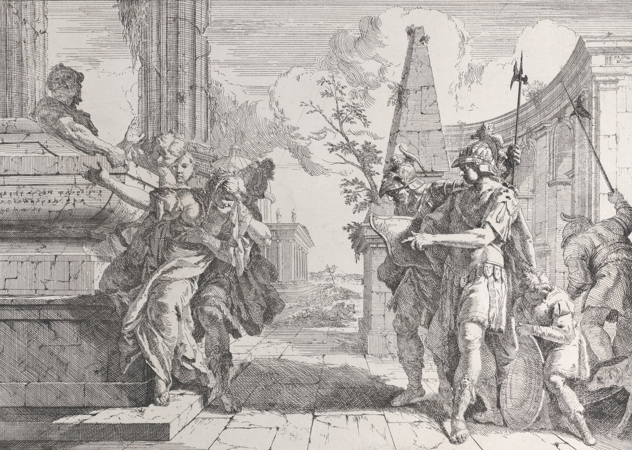 The Sacrifice of Polyxena, from Bacchanals and Histories, 1744., 1744. av Francesco Fontebasso