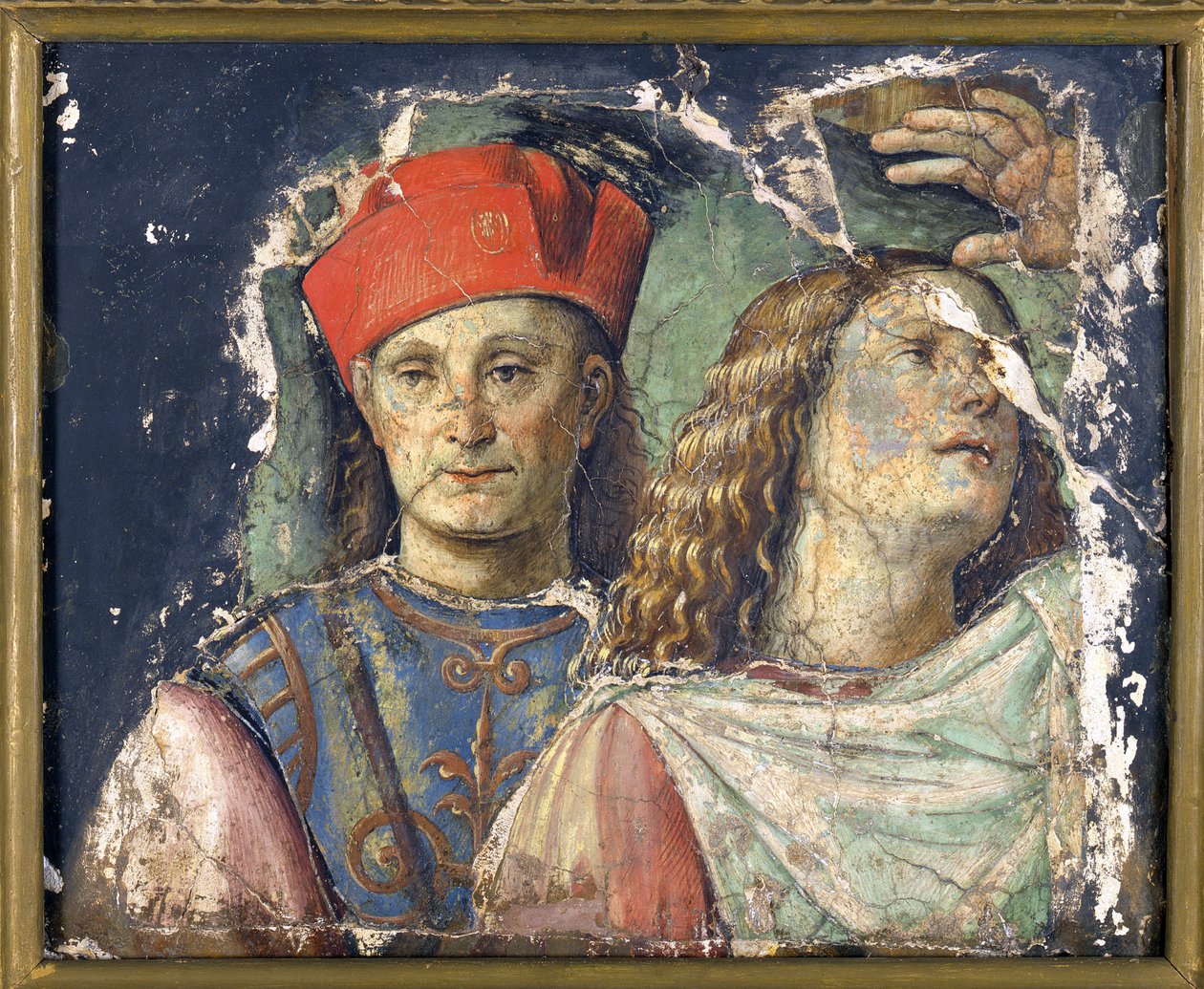 To mannlige hoder par Frankrike, Francesco (1450-1517). Frisk, c. 1500, National Picture Gallery of Bologna av Francesco Francia