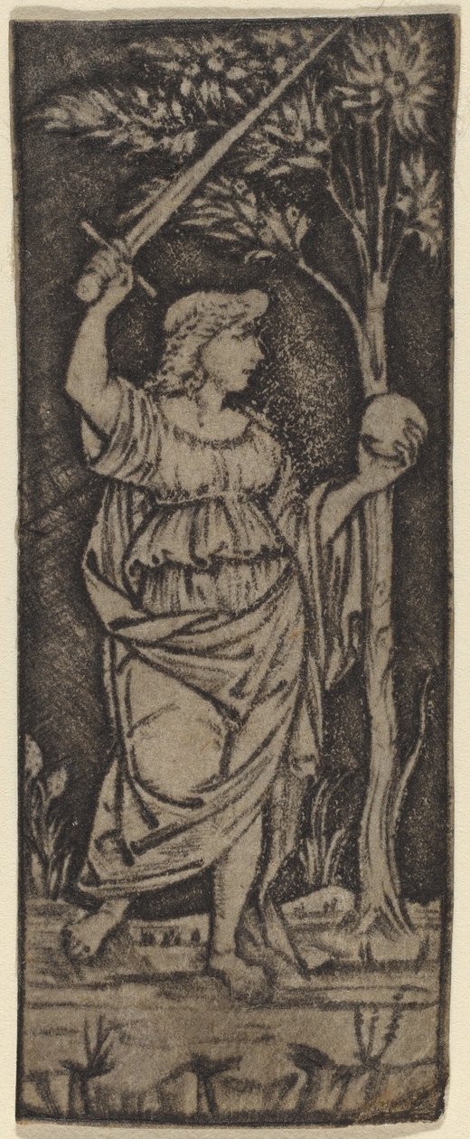Allegorisk figur: Kvinne med sverd og sfære av Francesco Francia or Peregrino da Cesena
