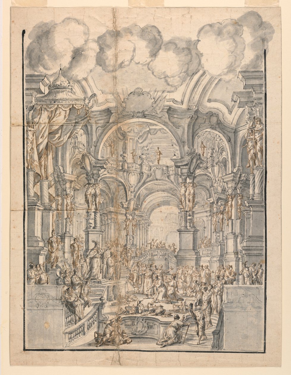 En rettsscene av Francesco Galli Bibiena