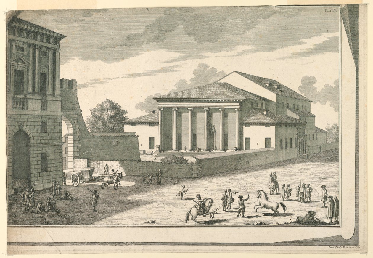 Eksteriør, Teatro Filarmonico, Verona av Francesco Galli Bibiena