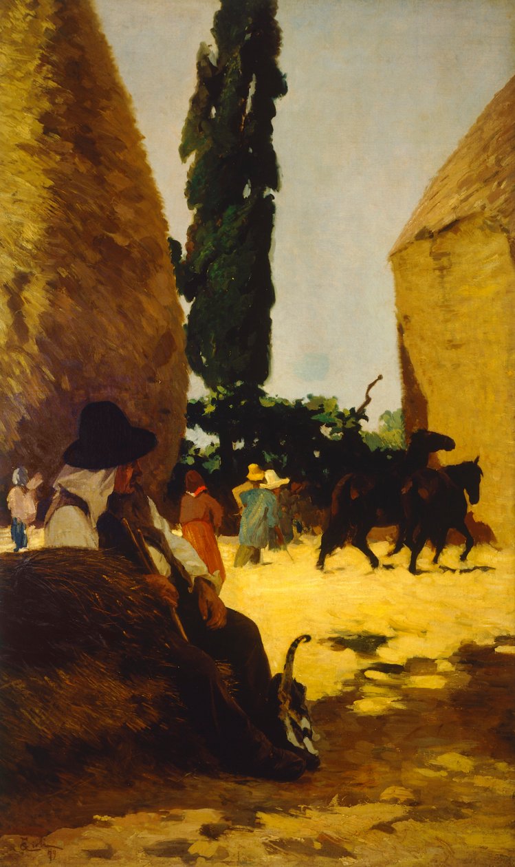 Bista, bestefar av Francesco Gioli (1846-1922), olje på lerret av Francesco Gioli