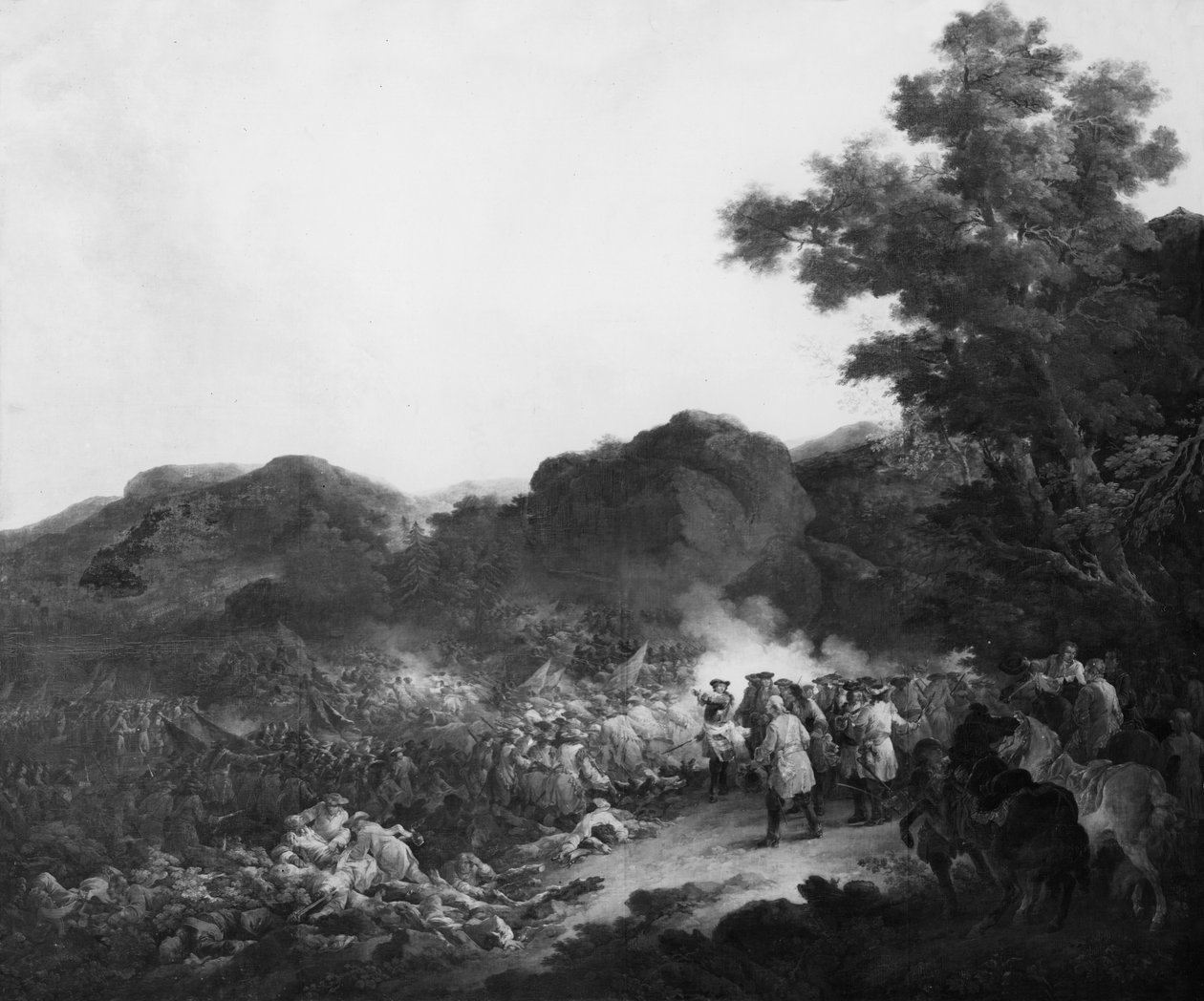 Slaget ved Lens, mot den spanske hæren, 20. august 1648 av Francesco Giuseppe Casanova