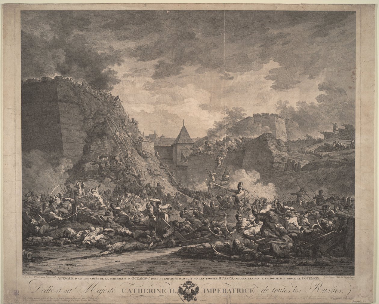 Beleiringen av festningen Ochakov i desember 1788, 1792 av Francesco Giuseppe Casanova