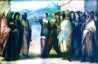 Tvisten til St. Katarina av Alexandria (panel) av Francesco Granacci