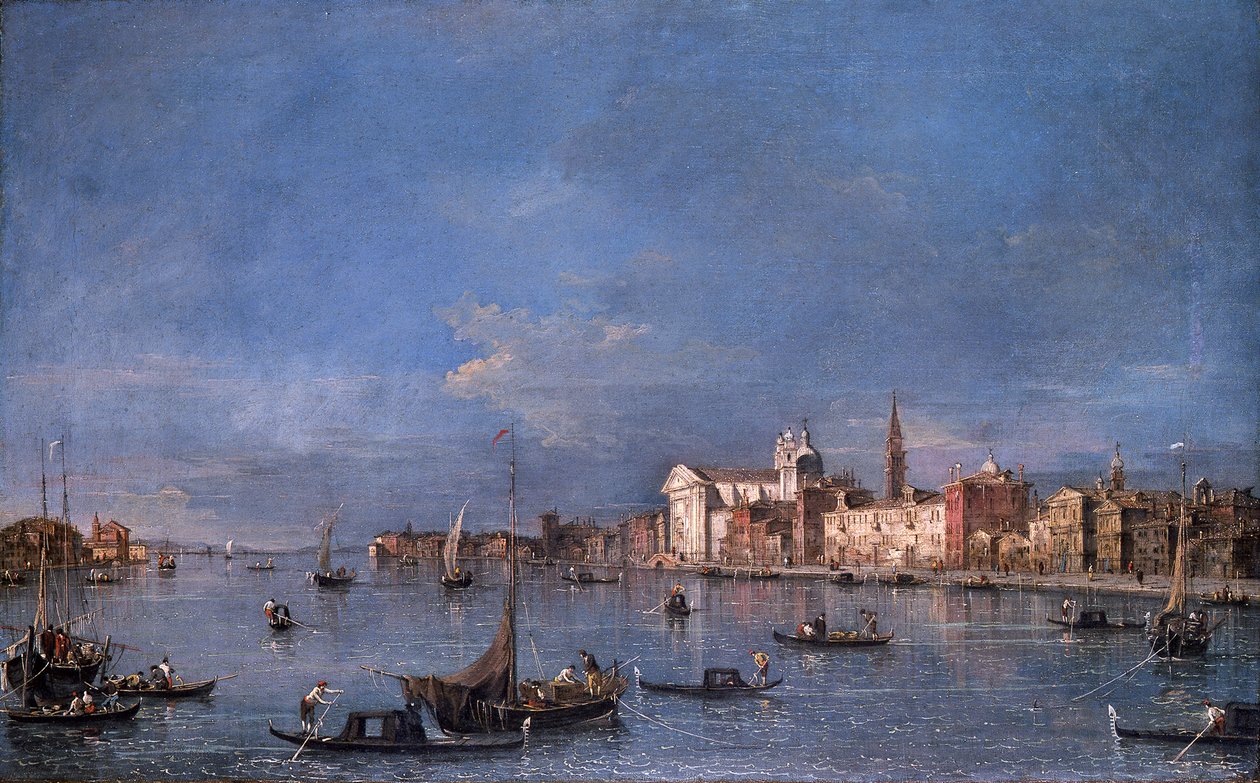 Utsikt over Giudecca-kanalen mot nordvest med Zattere av Francesco Guardi