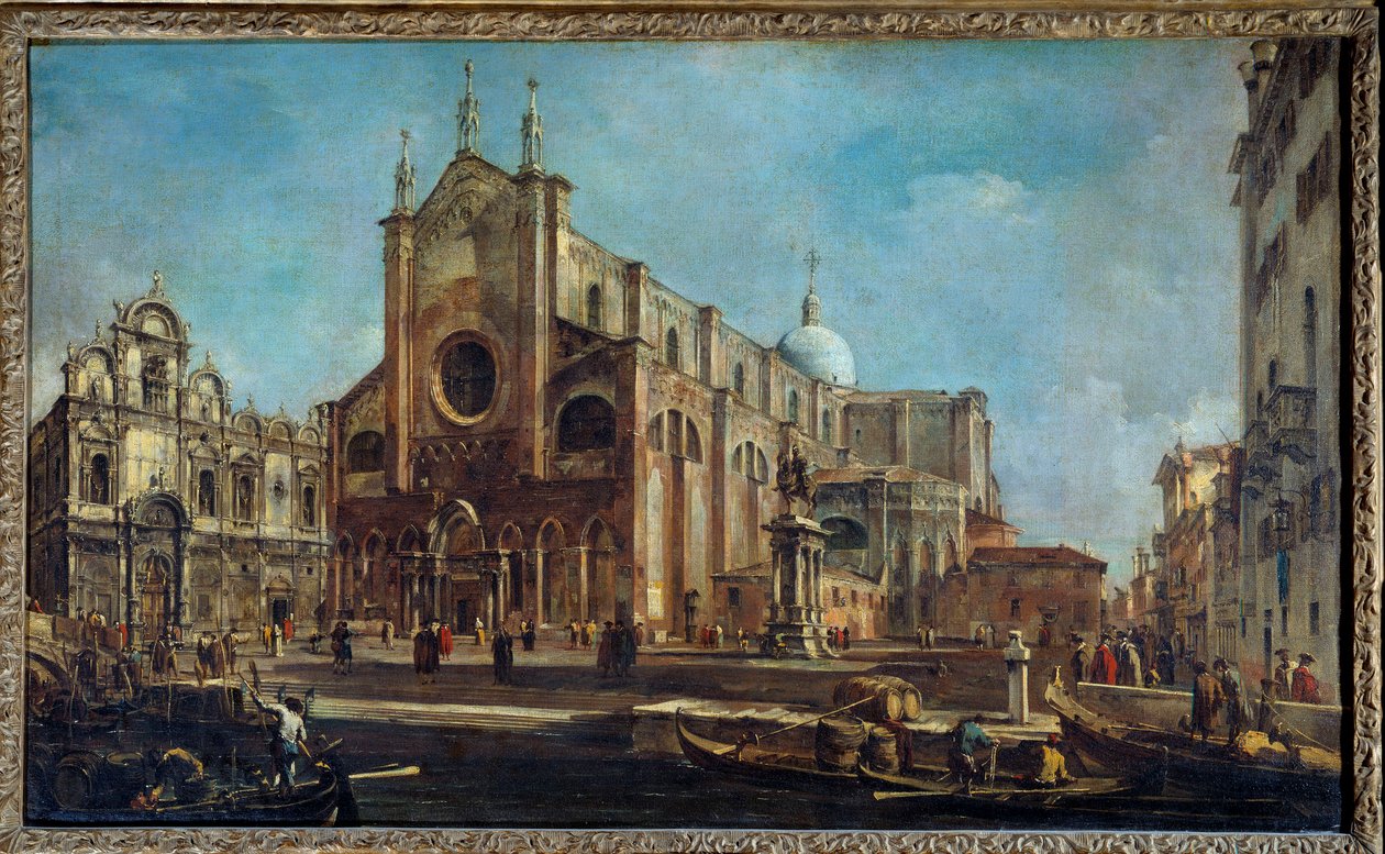 Campo av kirken Giovanni og Paolo med Scuola di San Marco i Venezia rundt 1766-1770. Maleri av Francesco Guardi av Francesco Guardi