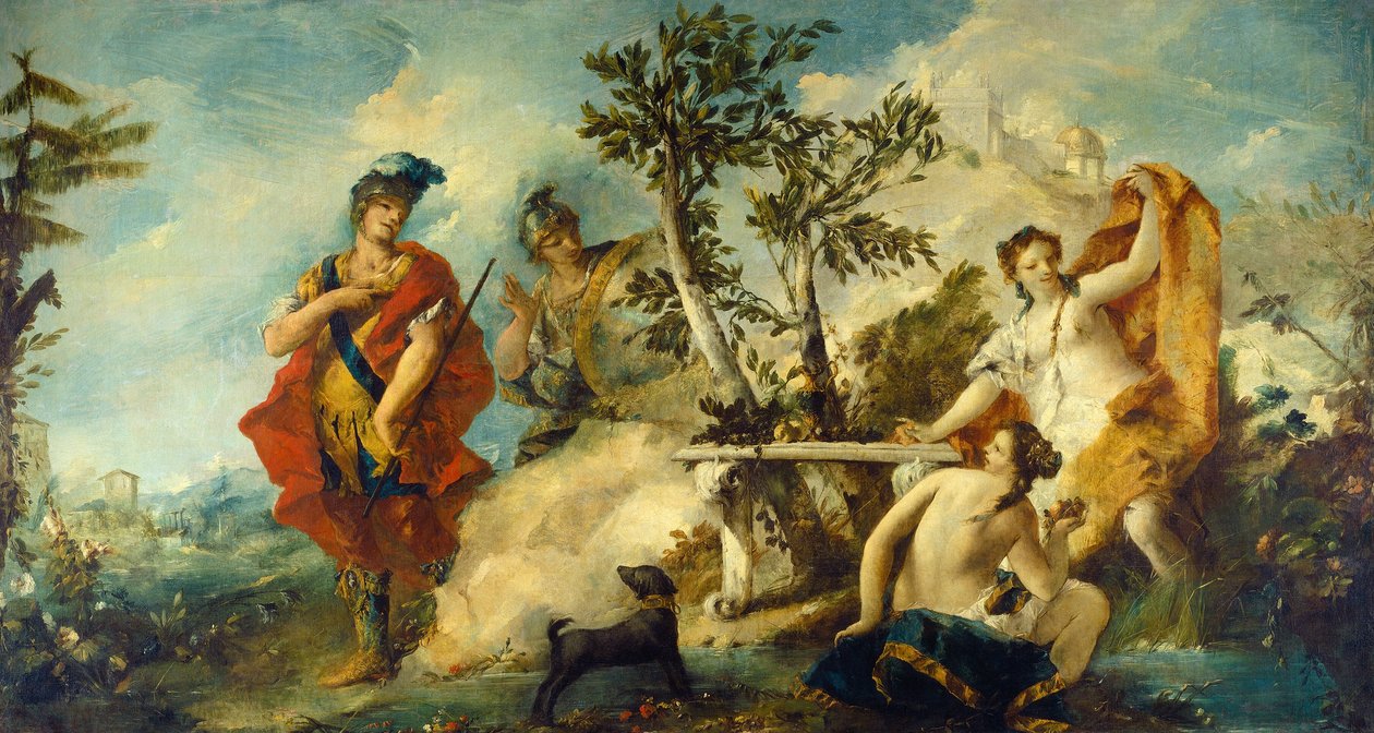 Carlo og Ubaldo motstår fortryllelsene til Armidas nymfer, 17501755 av Francesco Guardi