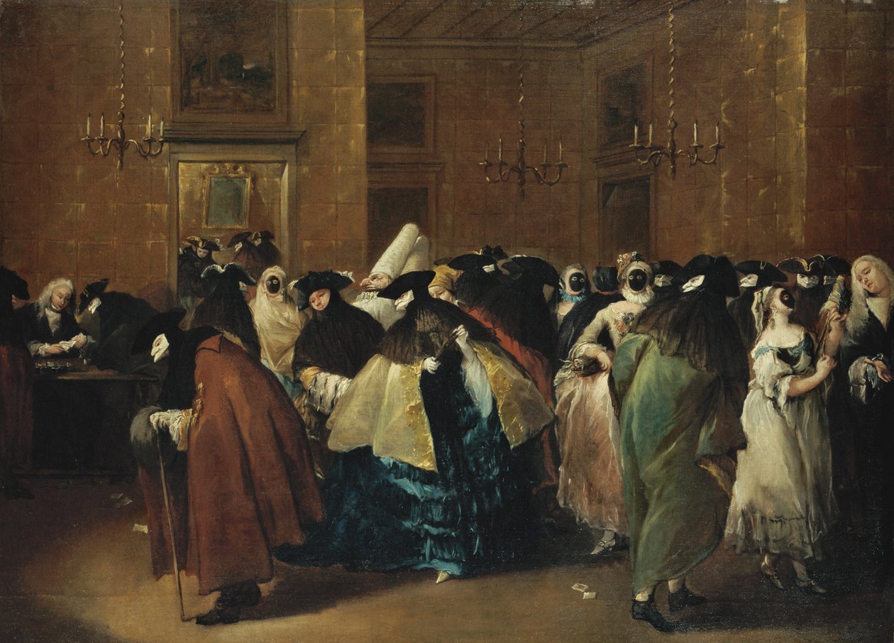 Casino Den reduserte i Venezia av Francesco Guardi
