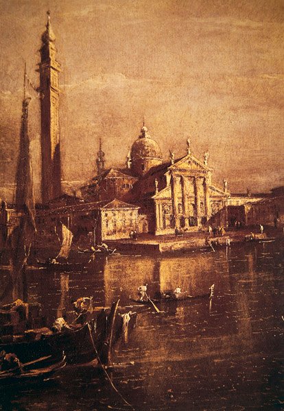 Church of San Giorgio and the Campanile, detalj av The Basin of Saint Mark