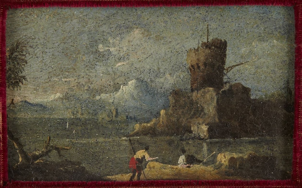 Kystscene med festning av Francesco Guardi