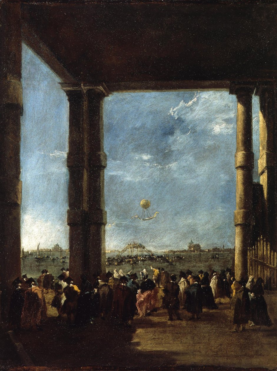 Ballongoppstigningen av Francesco Guardi