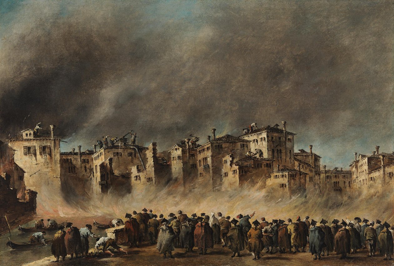 Brannen i San Marcuola-kvartalet av Francesco Guardi