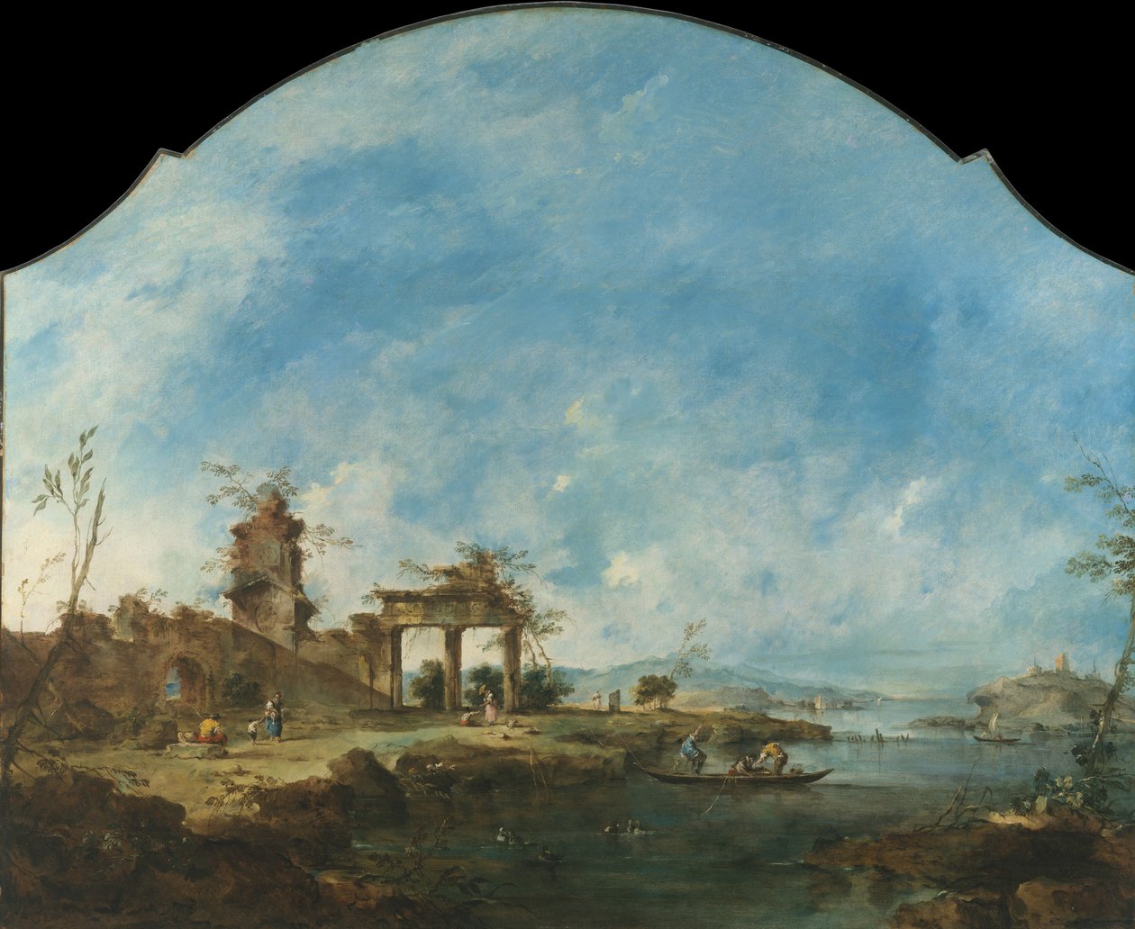 Fantastisk landskap, ca. 1765. av Francesco Guardi