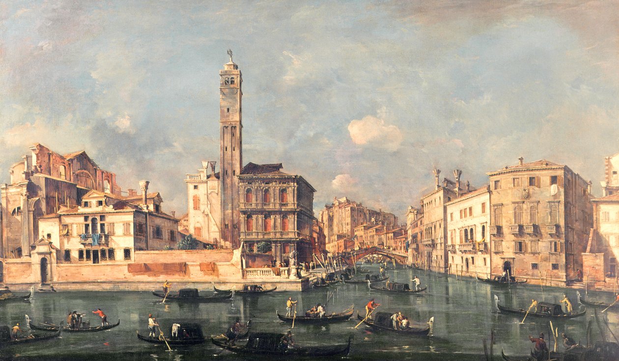 Grand Canal: San Geremia og inngangen til Cannaregio av Francesco Guardi