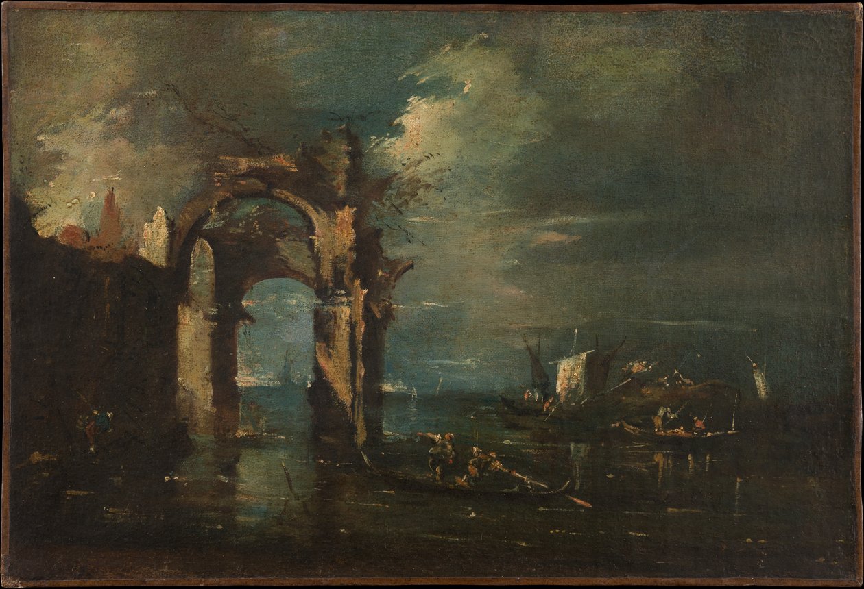 Lagunelandskap av Francesco Guardi