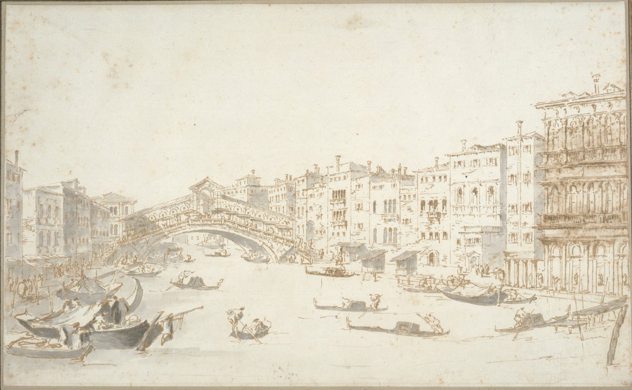 Rialtobroen av Francesco Guardi