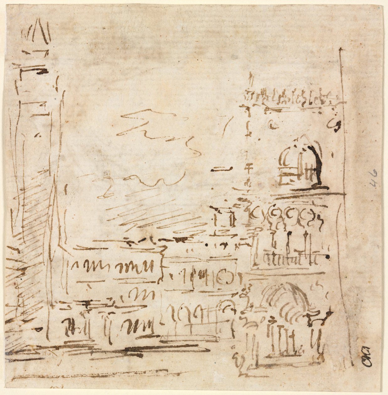 Piazza San Marco med Doges Palace, 1773-1778. av Francesco Guardi