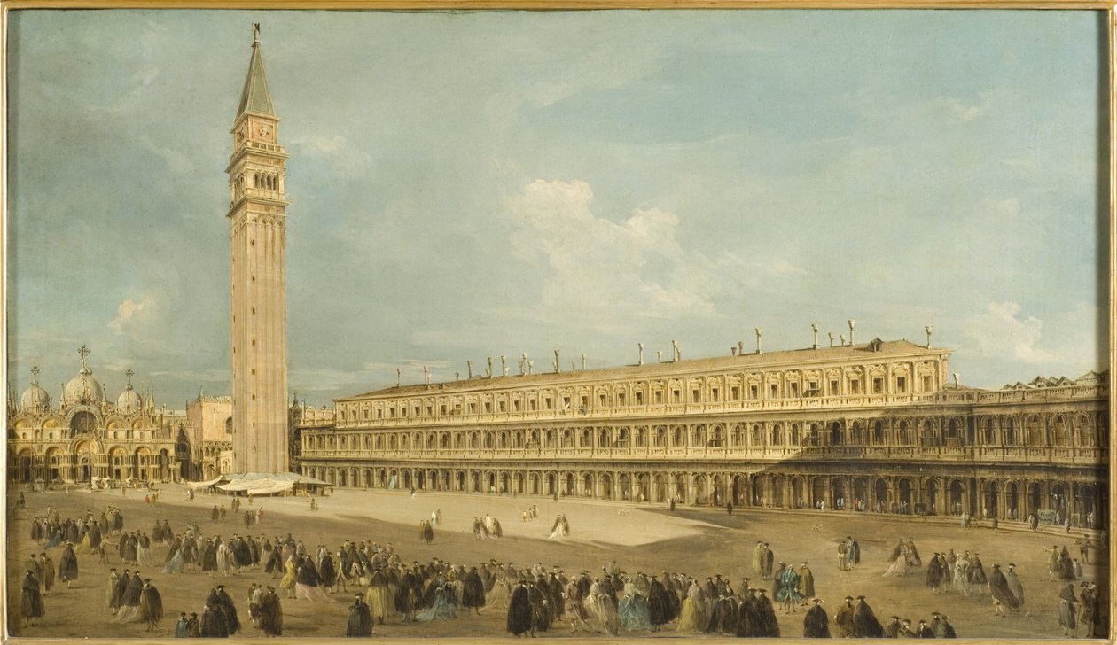 Place Saint Marc, Venezia - Piazza San Marco, Venezia, av Guardi, Francesco (1712-1793). Olje på lerret. Mål: 50x85 cm. Nationalmuseum Stockholm av Francesco Guardi
