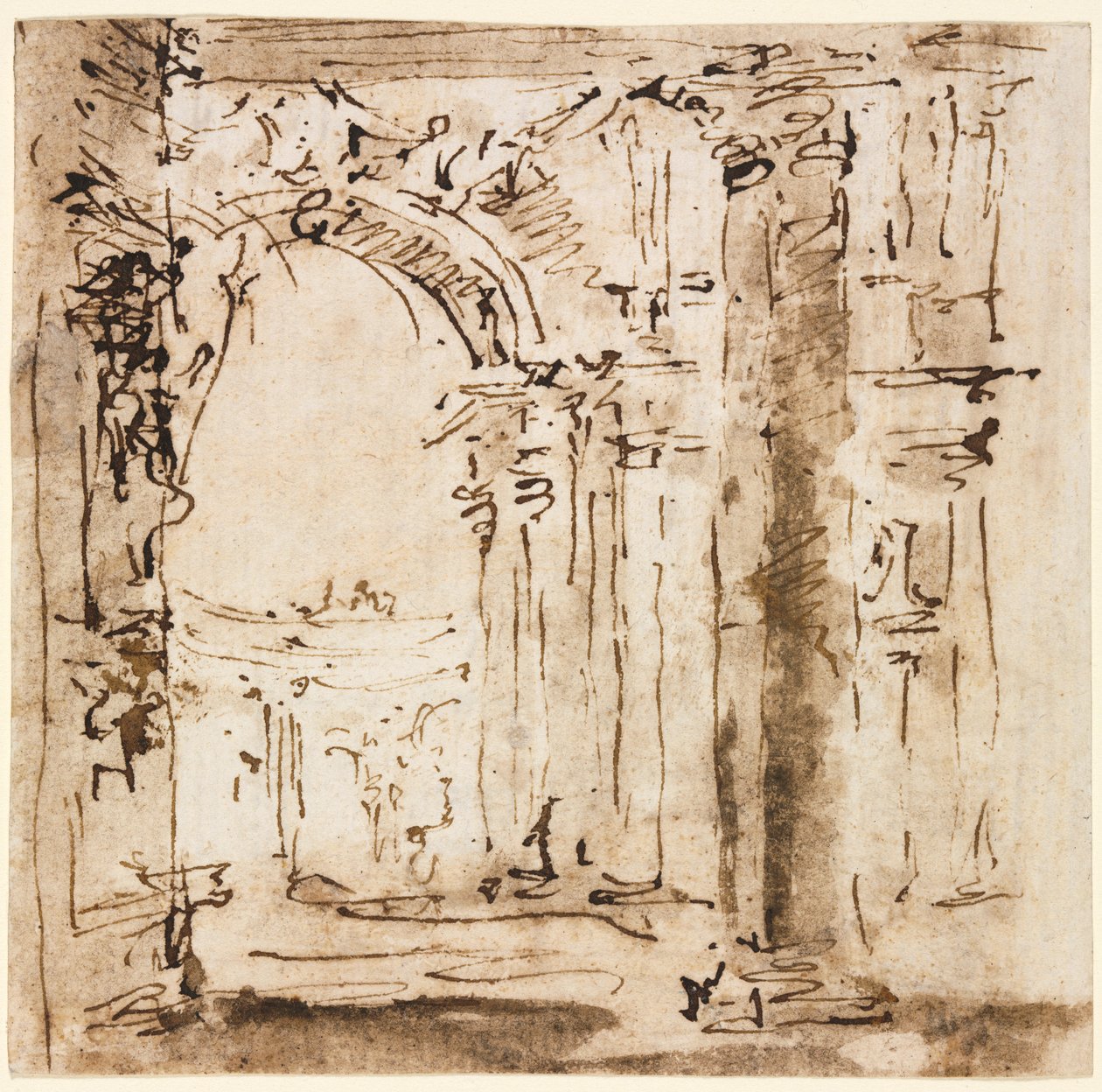 Skisse av labyrinten til Villa Pisani av Francesco Guardi