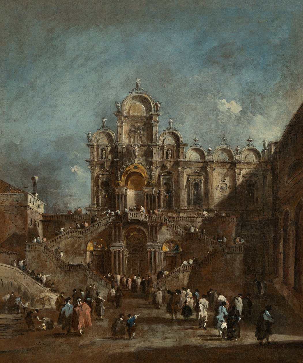 Midlertidig tribune i Campo San Zanipolo, Venezia av Francesco Guardi