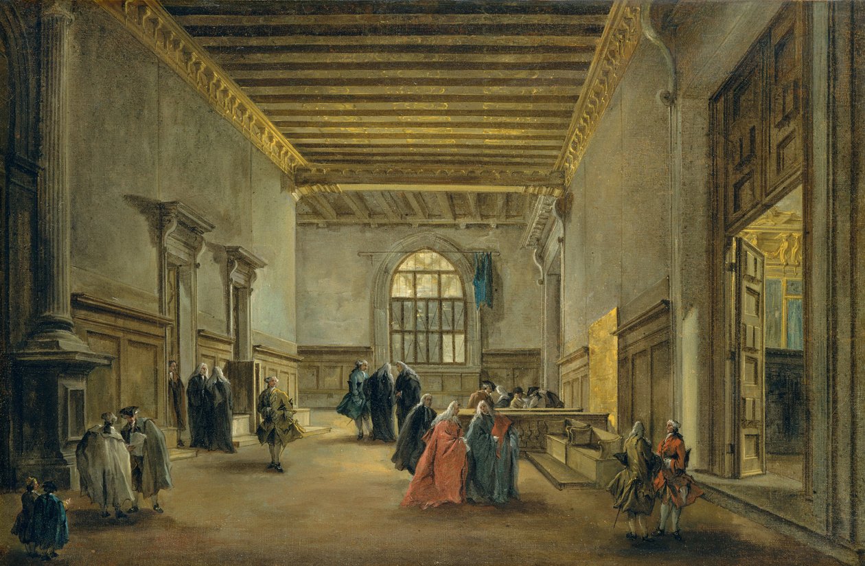 Forkammeret til Sala del Maggior Consiglio, ca. 1765-68 av Francesco Guardi