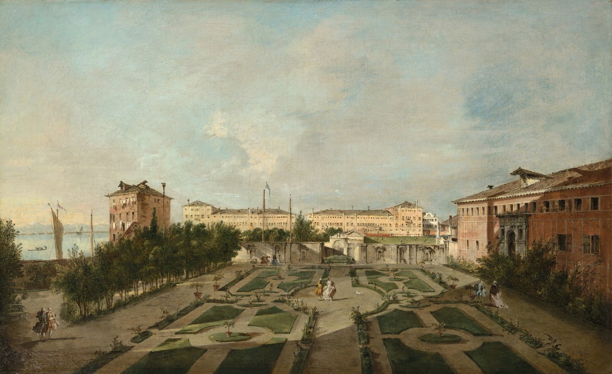 Hagen til Palazzo Contarini dal Zaffo, slutten av 1770-tallet. av Francesco Guardi