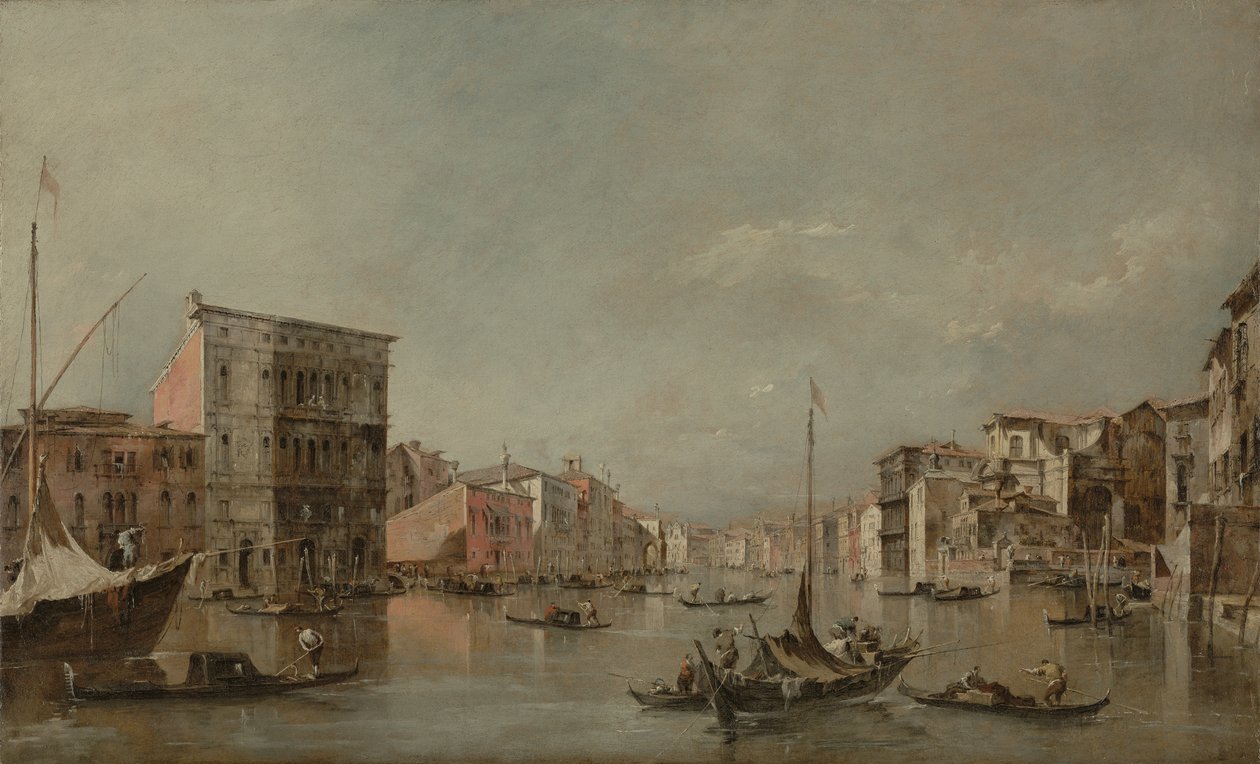 Canal Grande i Venezia med Palazzo Bembo, ca. 1768 av Francesco Guardi