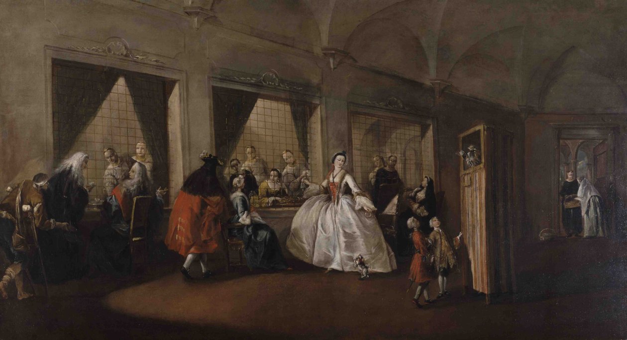 Nonnenes stue i San Zaccaria av Francesco Guardi