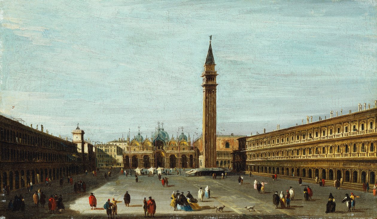 Piazza San Marco, Venezia med utsikt mot øst, av Francesco Guardi