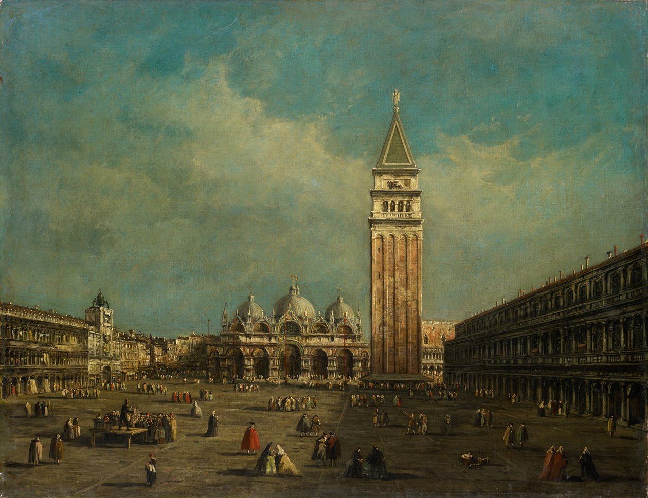 Piazza San Marco i Venezia av Francesco Guardi