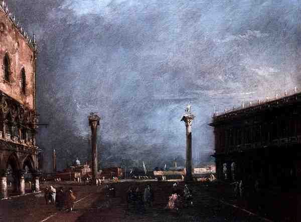 Piazzetta di San Marco i Venezia (olje på lerret) av Francesco Guardi