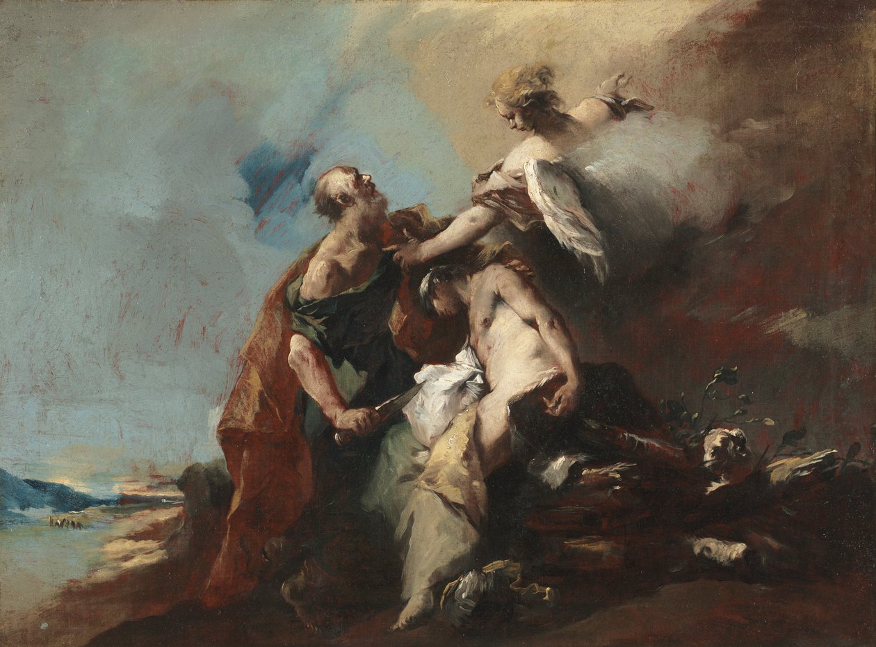 The Sacrifice of Isaac, 1750-tallet. av Francesco Guardi