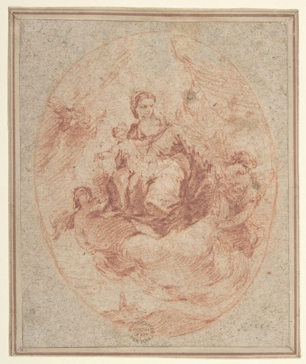 The Virgin and Child Holding Scapulars, 1712-93. av Francesco Guardi.