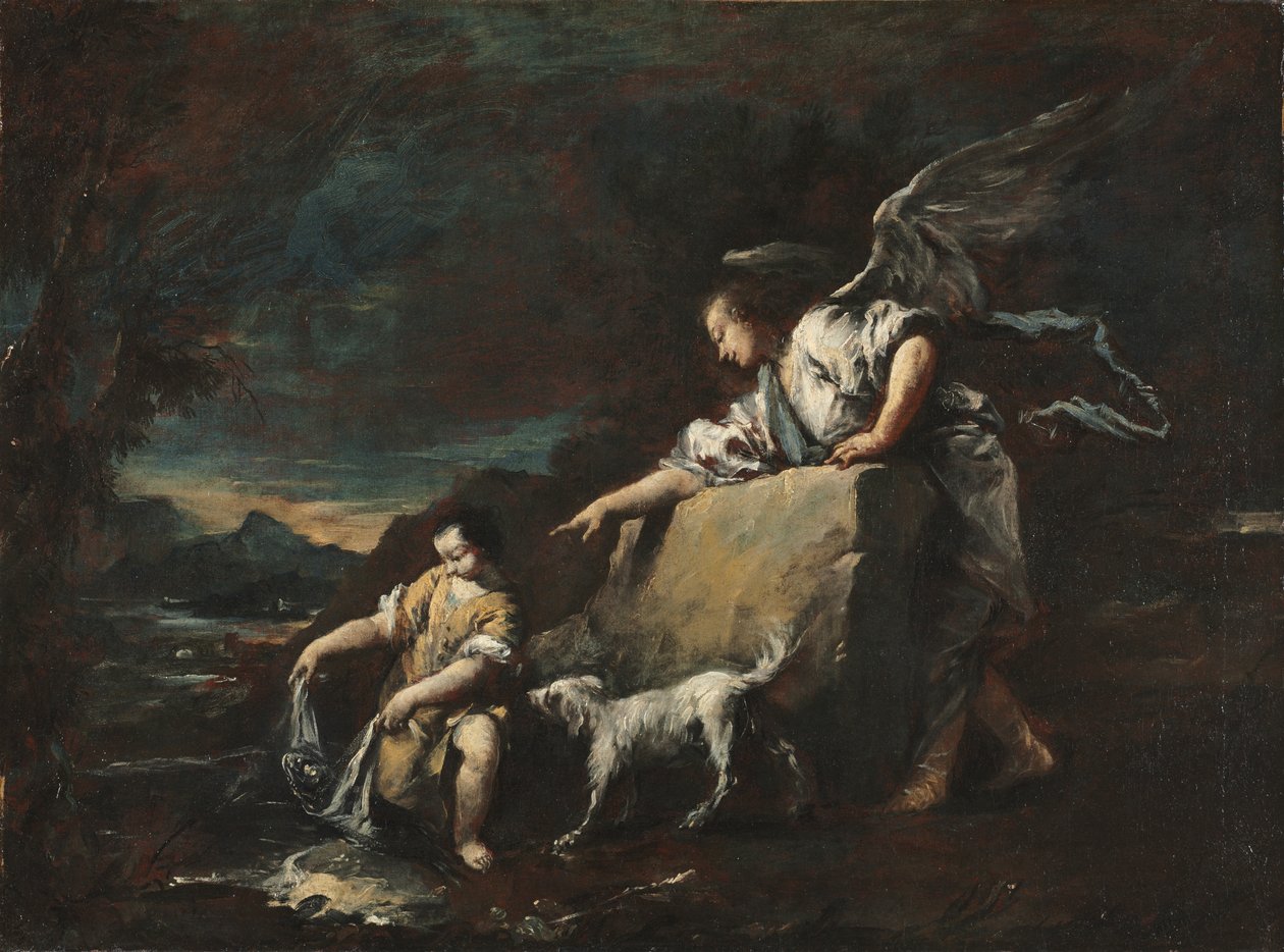 Tobias og engelen av Francesco Guardi
