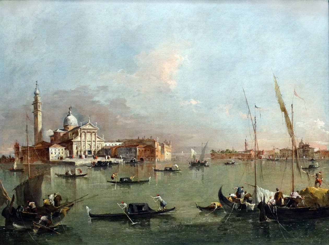 Venezia: San Giorgio Maggiore med Giudecca og Zitelle av Francesco Guardi av Francesco Guardi
