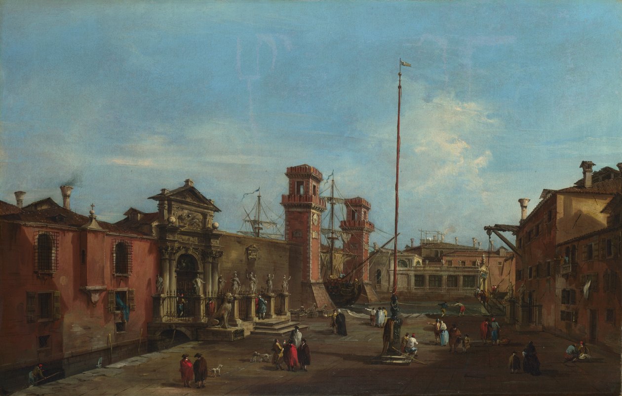 Venezia. Arsenalet, 1755-1760 av Francesco Guardi