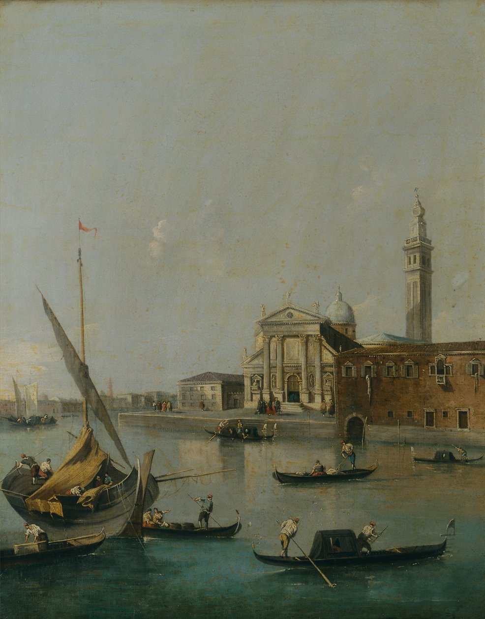 Venezia med frakt (olje på lerret) av Francesco Guardi