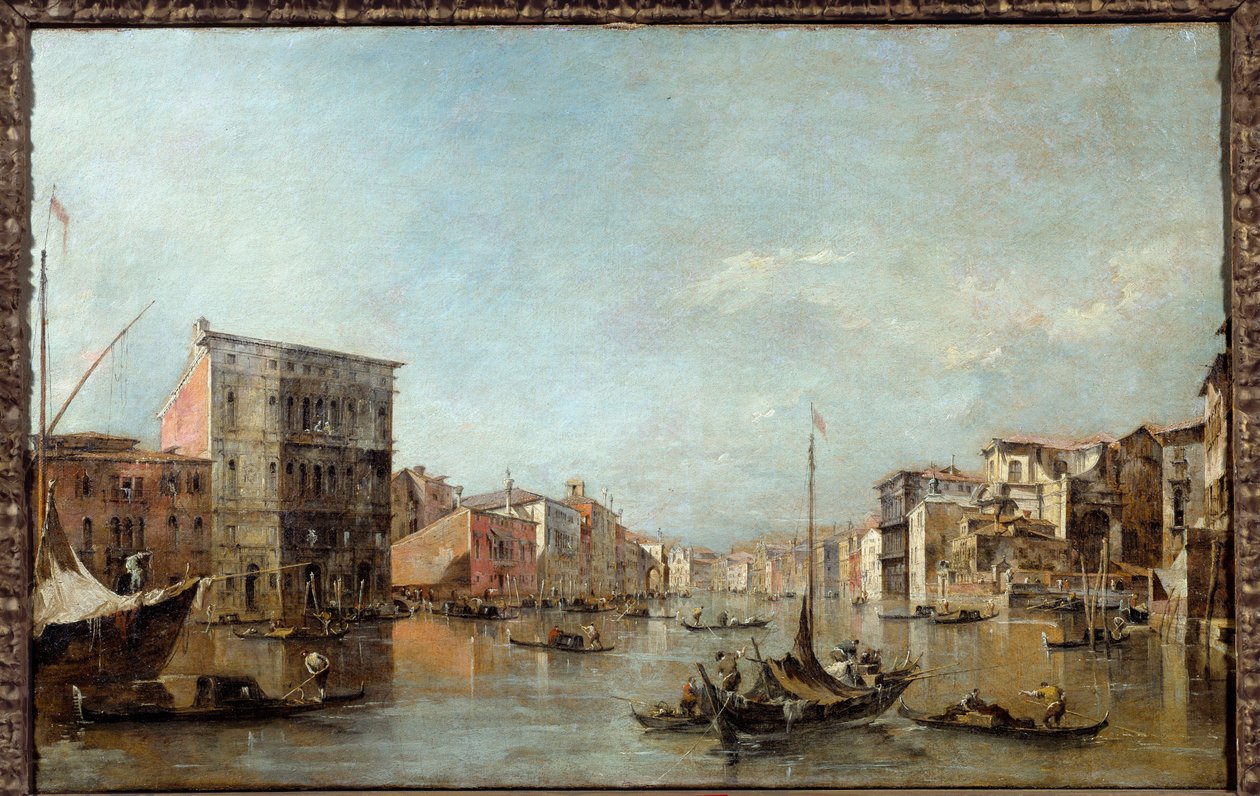 Utsikt over Canal Grande i Venezia Maleri av Francesco Guardi (1712-1793) Toulouse fra 1700-tallet, Musee des Augustins av Francesco Guardi