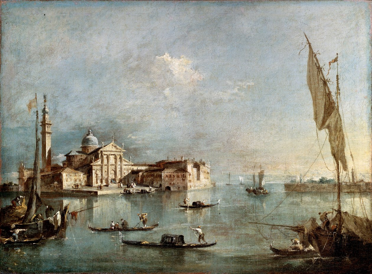 Utsikt over øya San Giorgio Maggiore, mellom 1765 og 1775. av Francesco Guardi